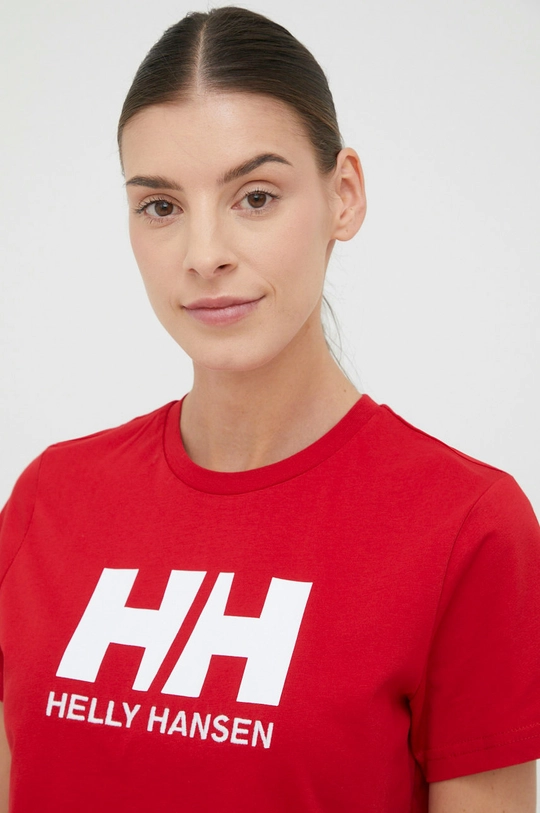 rdeča Bombažen t-shirt Helly Hansen