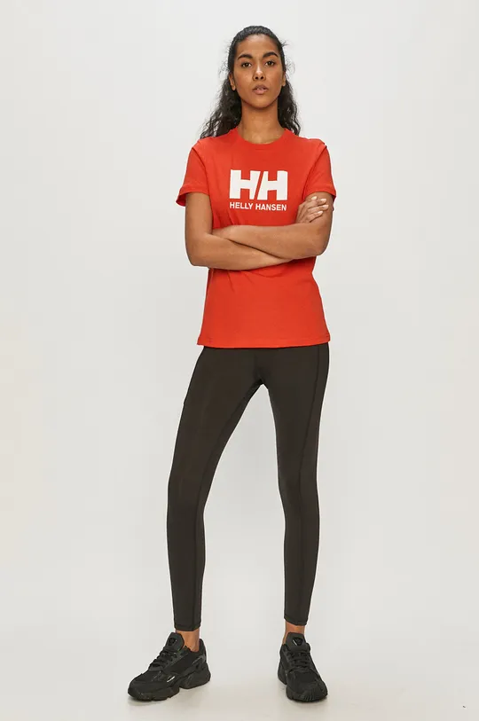 Helly Hansen T-shirt bawełniany czerwony