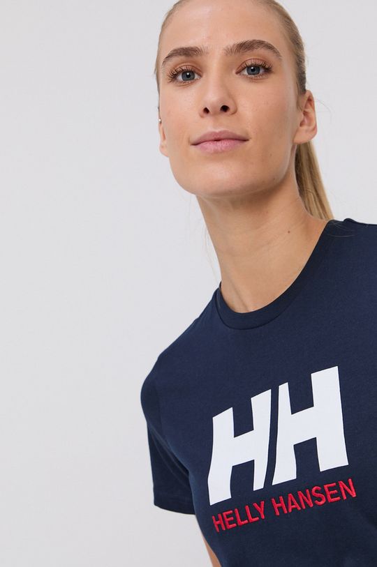 granatowy Helly Hansen T-shirt bawełniany