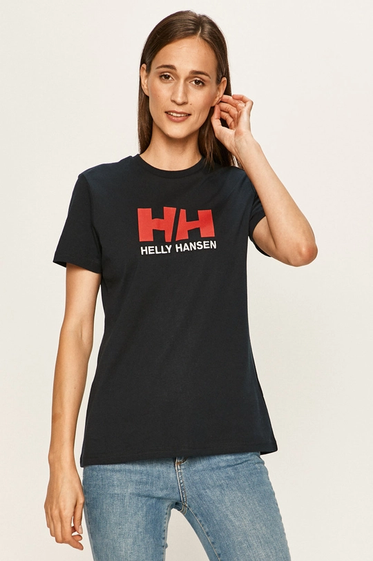 granatowy Helly Hansen T-shirt bawełniany Damski