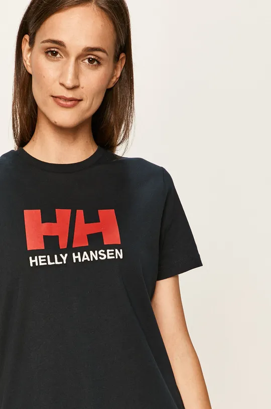 tmavomodrá Bavlnené tričko Helly Hansen