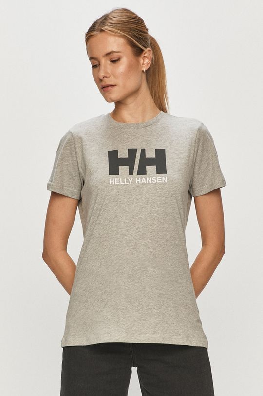szary Helly Hansen T-shirt bawełniany