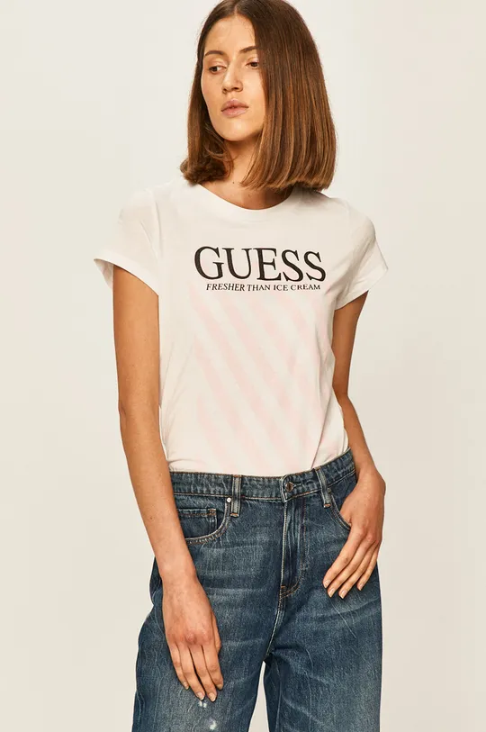 biela Guess Jeans - Tričko