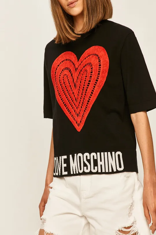 fekete Love Moschino - T-shirt