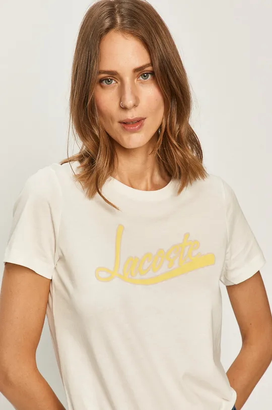 biały Lacoste - T-shirt TF0059