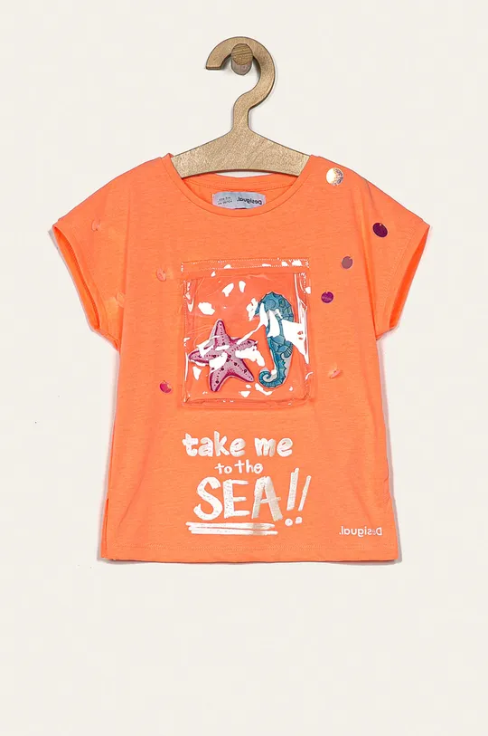 oranžová Desigual - Detské tričko 104-164 cm Dievčenský