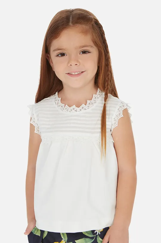 белый Mayoral - Детская блузка 92-134 см. Для девочек