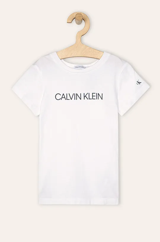 biały Calvin Klein Jeans - T-shirt dziecięcy 104-176 cm IG0IG00380 Dziewczęcy