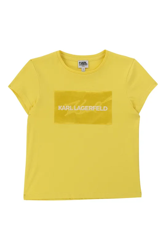 żółty Karl Lagerfeld - T-shirt dziecięcy 114-150 cm Z15232 Dziewczęcy