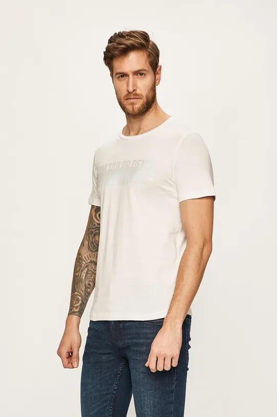 biela Tom Tailor Denim - Pánske tričko Pánsky
