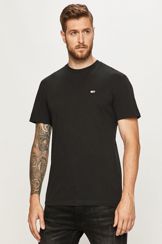 czarny Tommy Jeans - T-shirt Męski