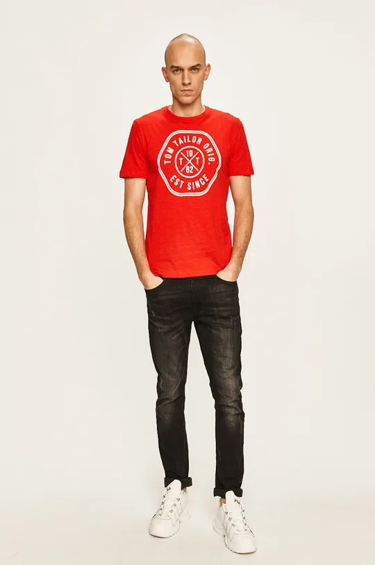 Tom Tailor Denim - T-shirt czerwony