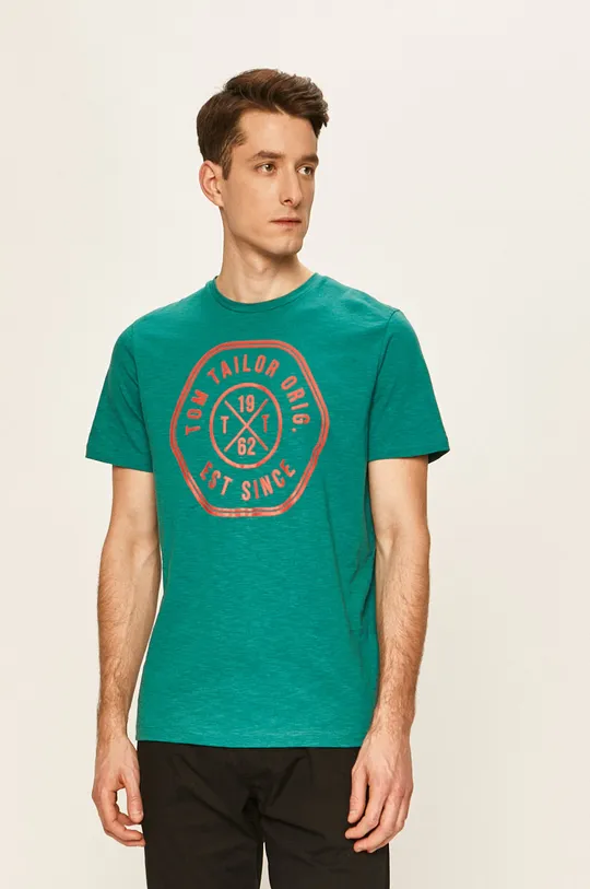 zelená Tom Tailor Denim - Pánske tričko Pánsky