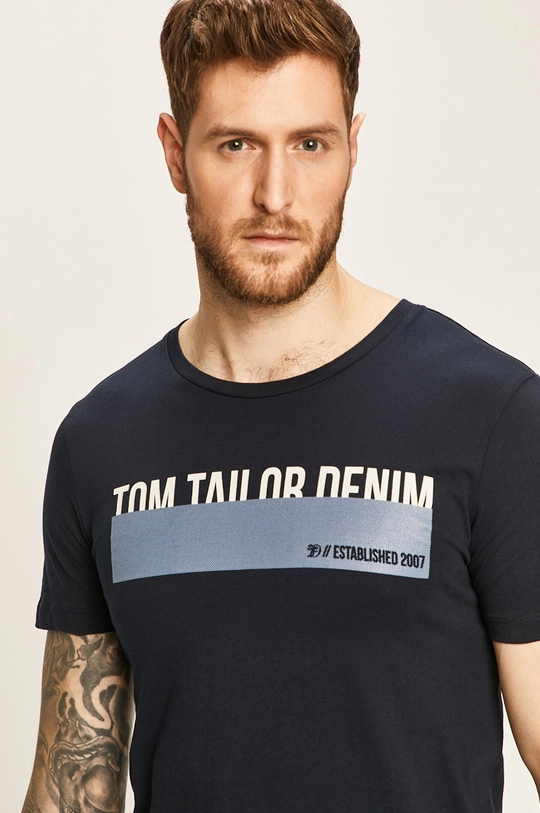 mornarsko plava Tom Tailor Denim - Majica Muški