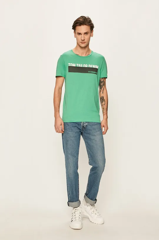 Tom Tailor Denim - Pánske tričko zelená