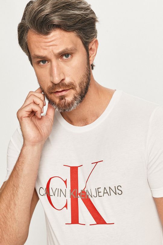 biały Calvin Klein Jeans - T-shirt