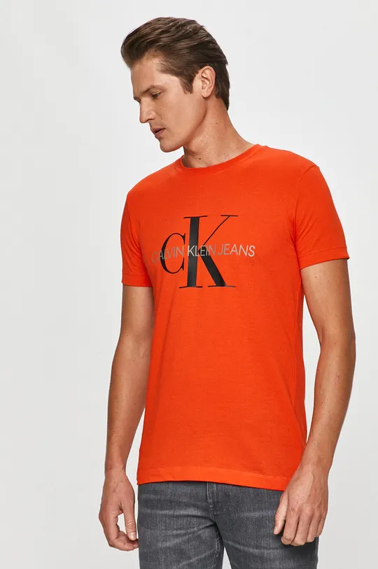 oranžová Calvin Klein Jeans - Tričko Pánsky
