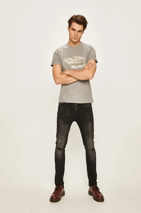 sivá Pepe Jeans - Pánske tričko Bobby Pánsky