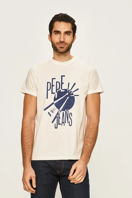biela Pepe Jeans - Pánske tričko Blackford Pánsky