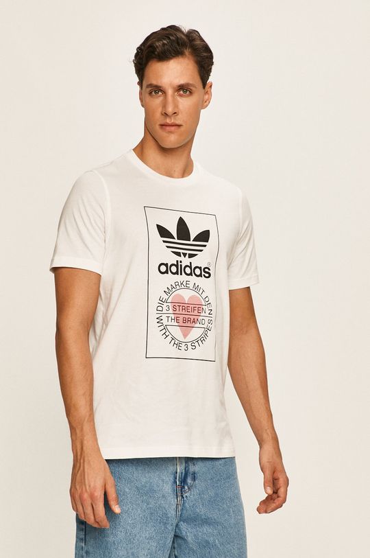 biały adidas Originals - T-shirt GK7165 Męski