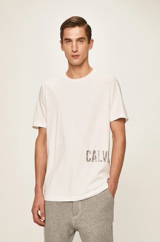 biały Calvin Klein Performance - T-shirt Męski