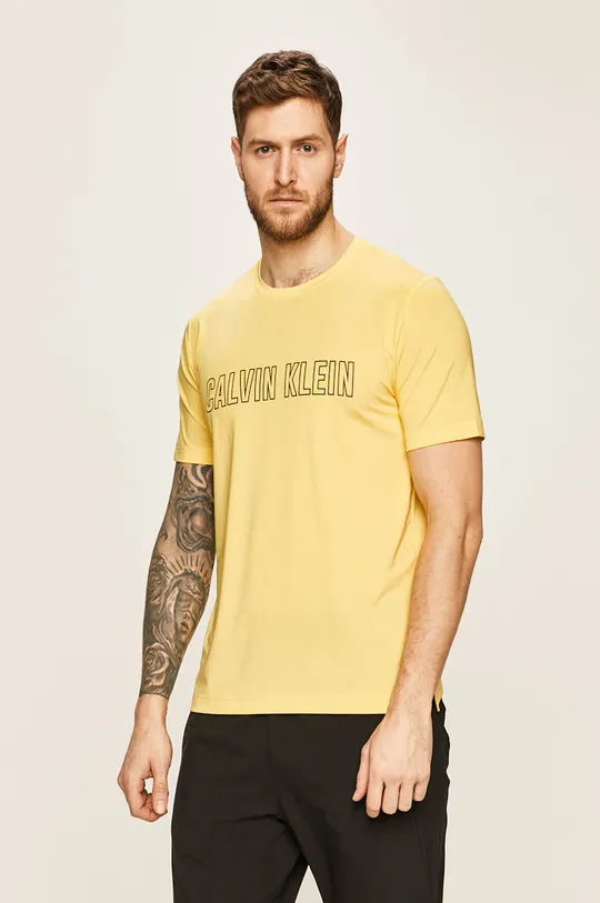 žltá Calvin Klein Performance - Pánske tričko