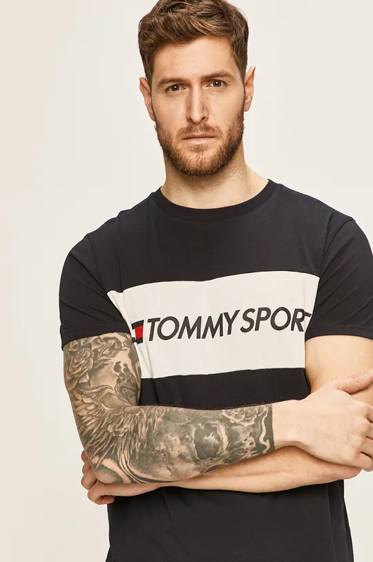 tmavomodrá Tommy Sport - Pánske tričko Pánsky