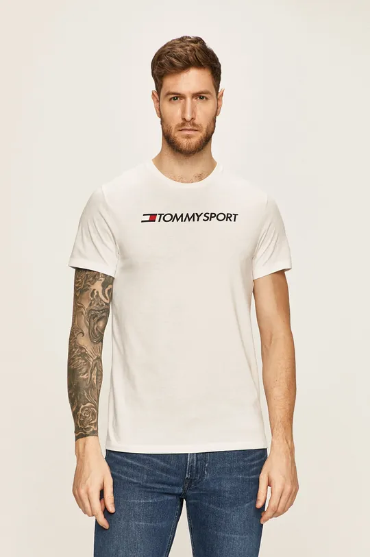 biela Tommy Sport - Pánske tričko Pánsky