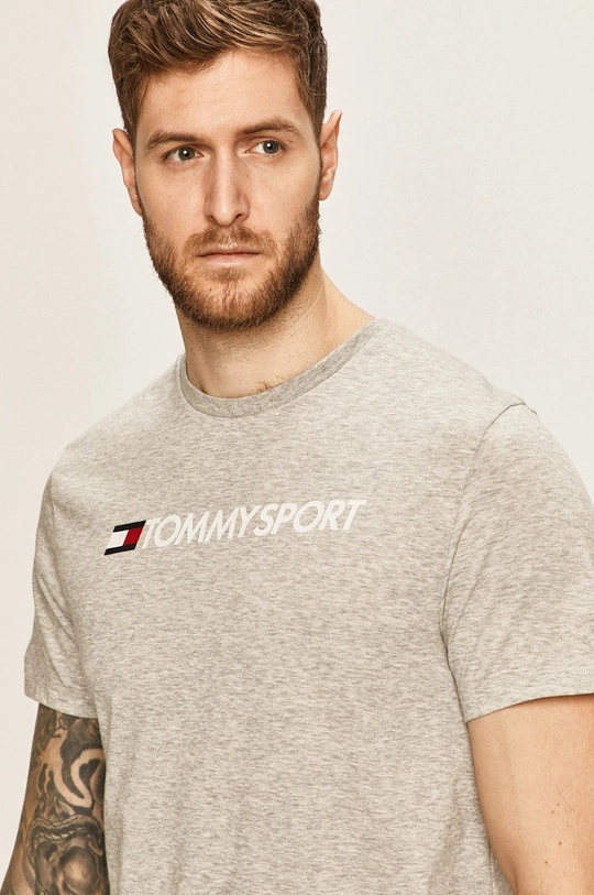 szary Tommy Sport - T-shirt