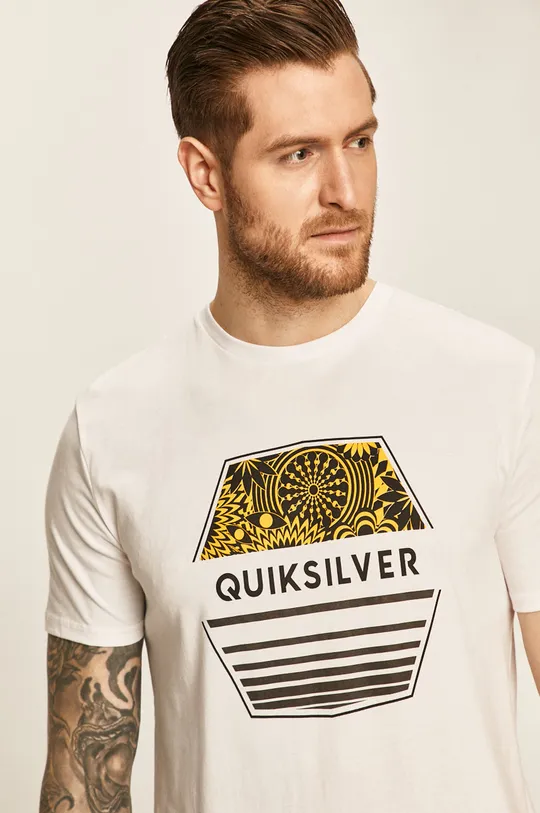 biela Quiksilver - Pánske tričko Pánsky
