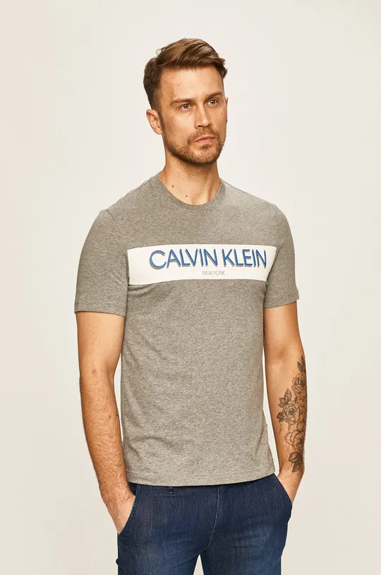 sivá Calvin Klein - Pánske tričko Pánsky