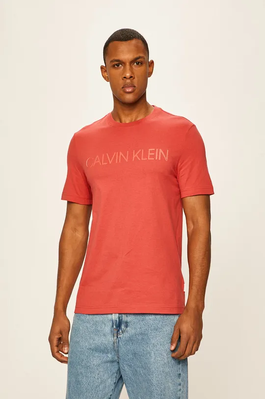 czerwony Calvin Klein - T-shirt K10K105166 Męski