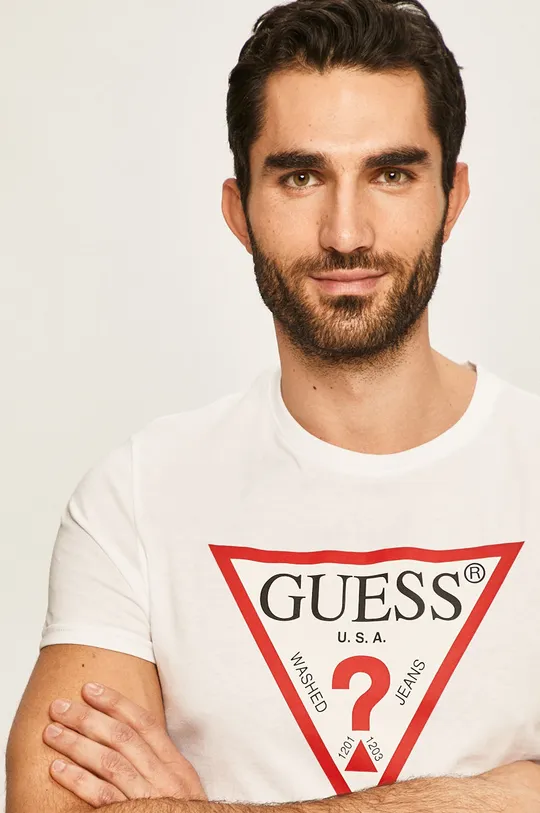 fehér Guess Jeans - T-shirt