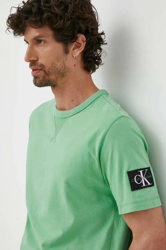 zielony Calvin Klein Jeans t-shirt Męski