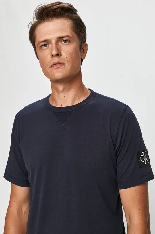 granatowy Calvin Klein Jeans - T-shirt J30J314051 Męski