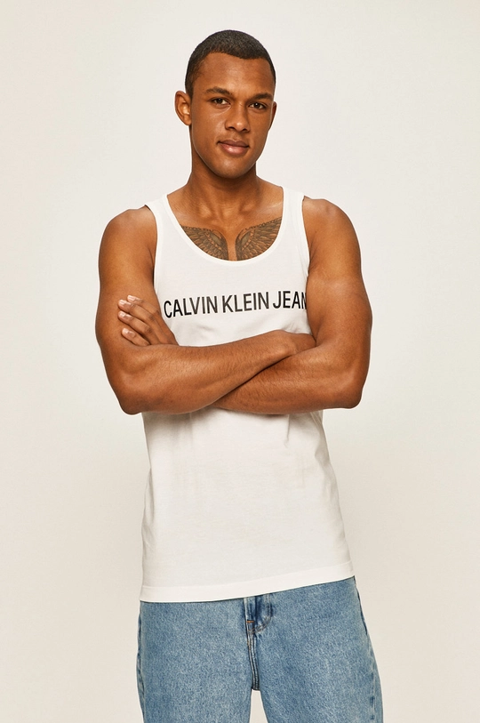 fehér Calvin Klein Jeans t-shirt