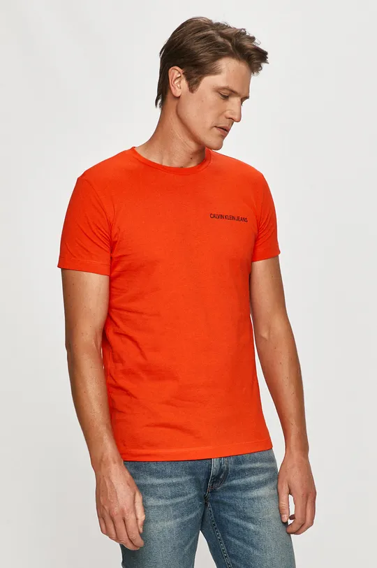 narancssárga Calvin Klein Jeans - T-shirt Férfi