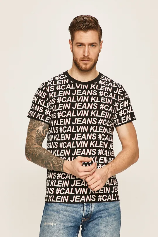 čierna Calvin Klein Jeans - Pánske tričko Pánsky