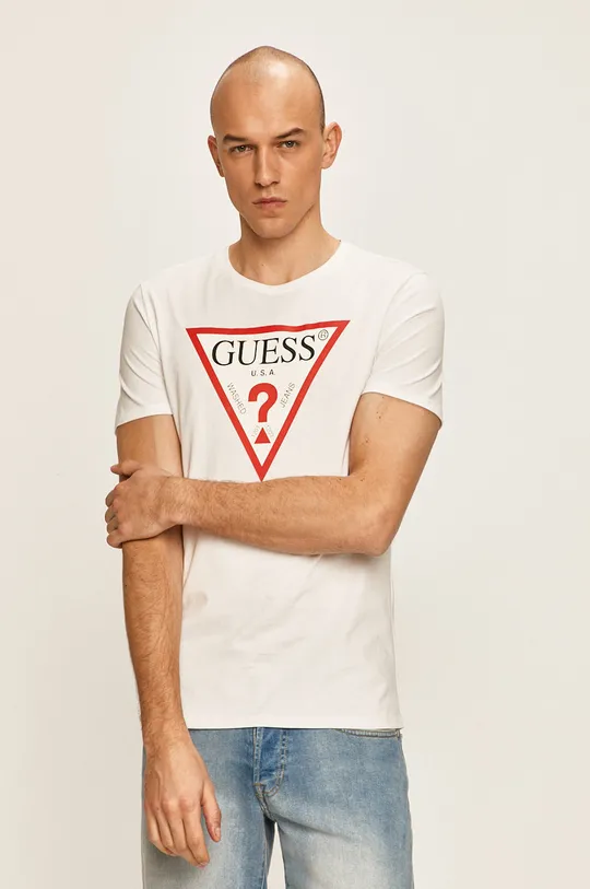 biela Guess Jeans - Pánske tričko