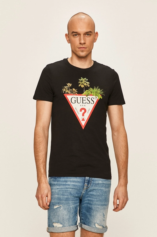 čierna Guess Jeans - Tričko Pánsky