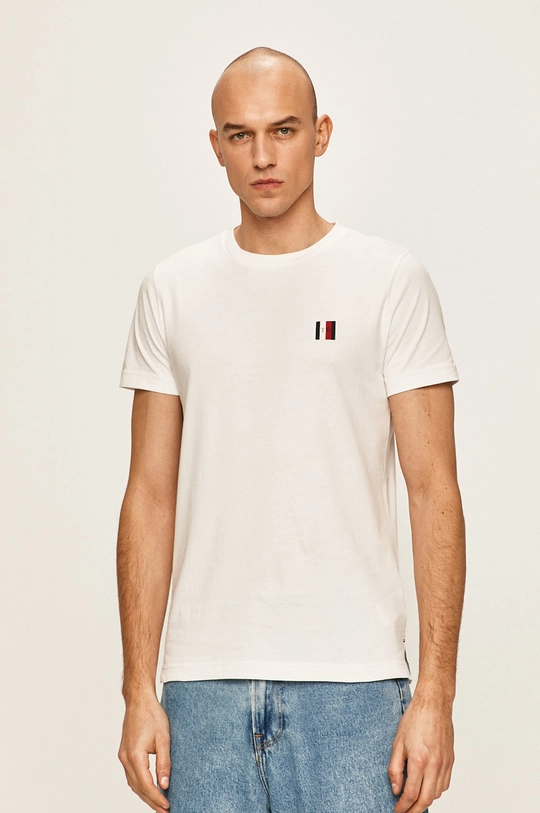 biały Tommy Hilfiger - T-shirt MW0MW13327 Męski