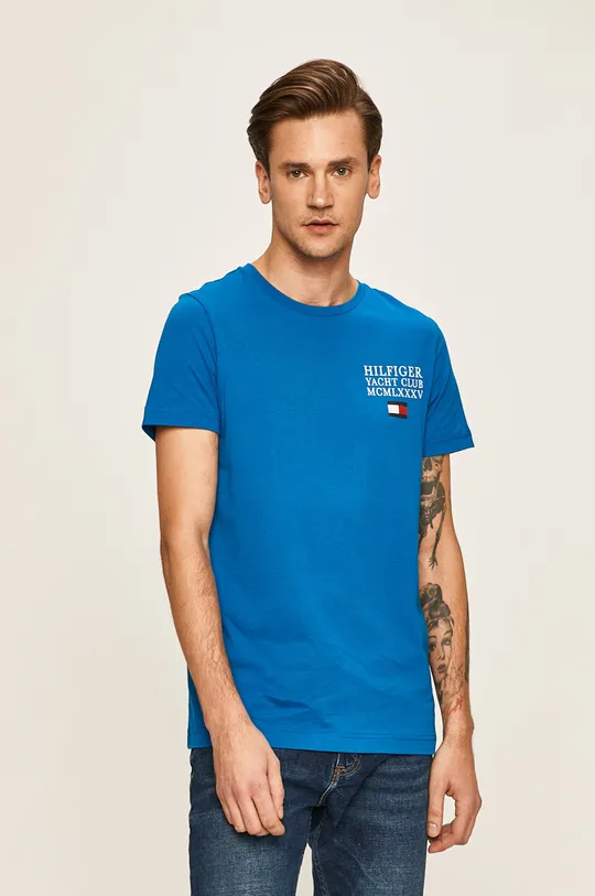 modrá Tommy Hilfiger - Pánske tričko Pánsky