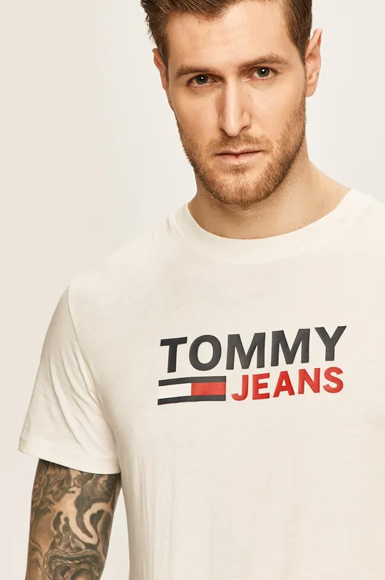 biela Tommy Jeans - Pánske tričko