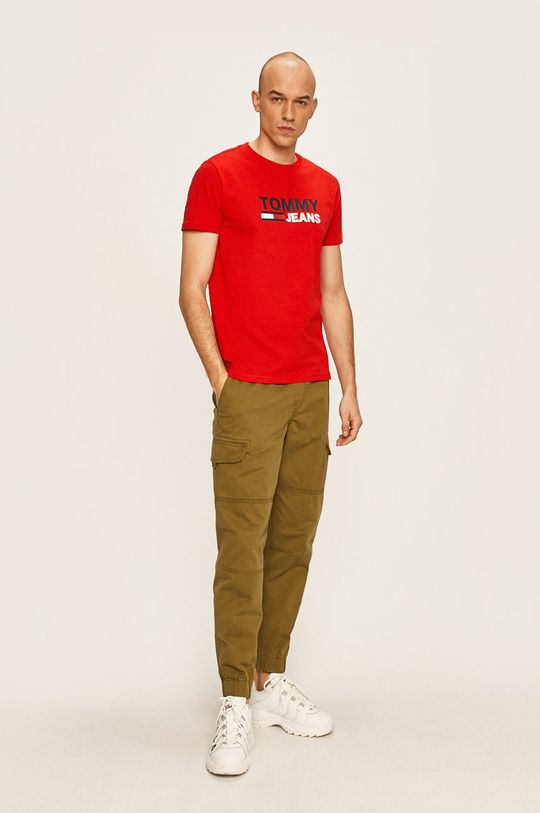 Tommy Jeans - T-shirt czerwony