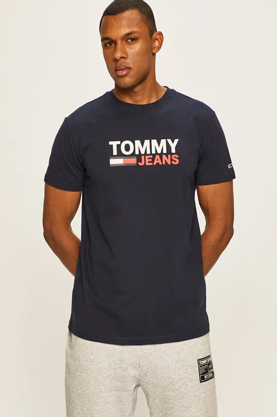 tmavomodrá Tommy Jeans - Pánske tričko Pánsky