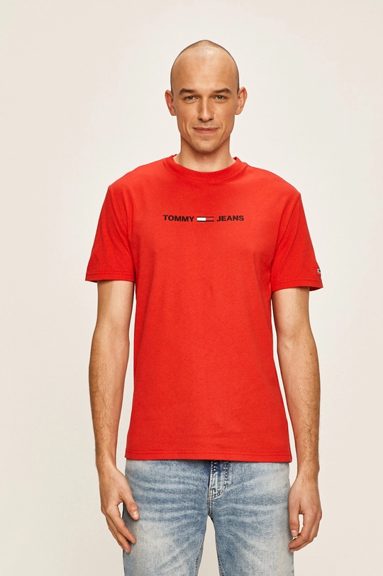 piros Tommy Jeans - T-shirt Férfi