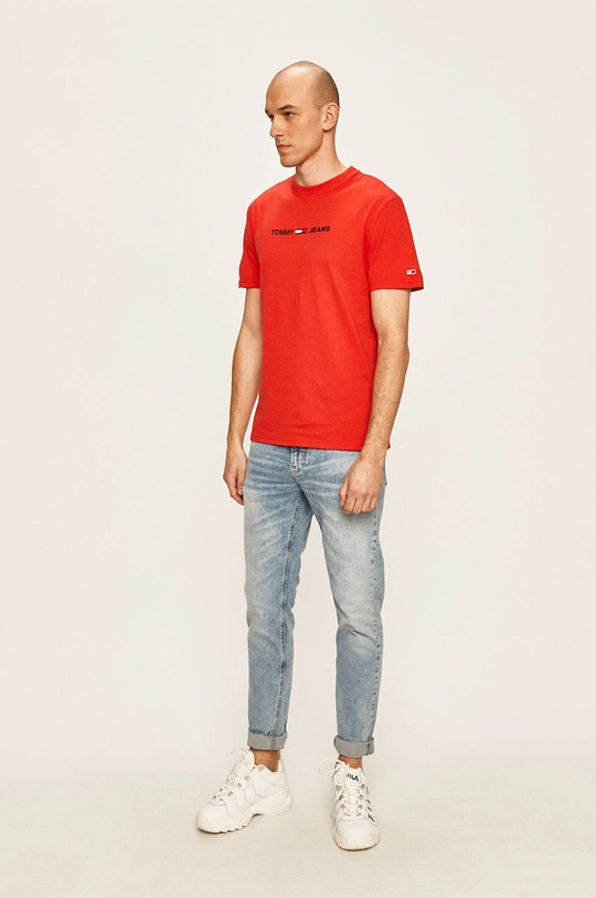 Tommy Jeans - T-shirt piros