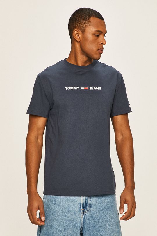 granatowy Tommy Jeans - T-shirt Męski