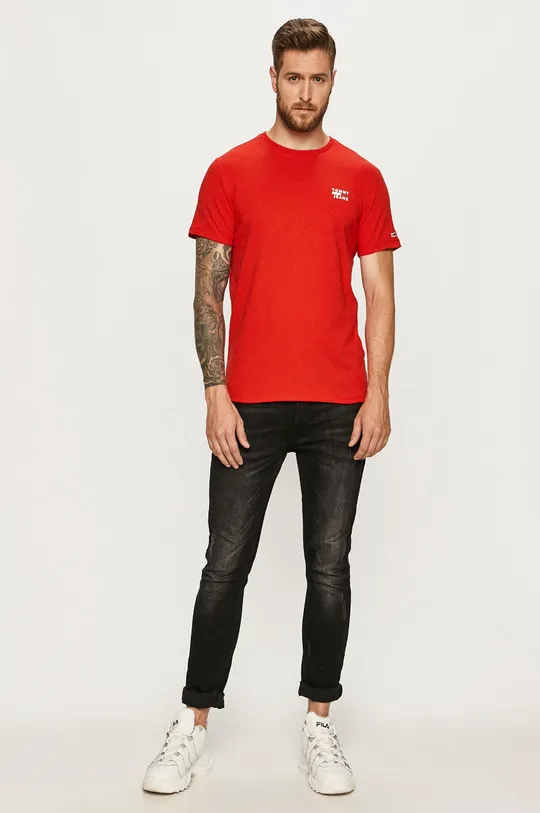 Tommy Jeans - T-shirt piros