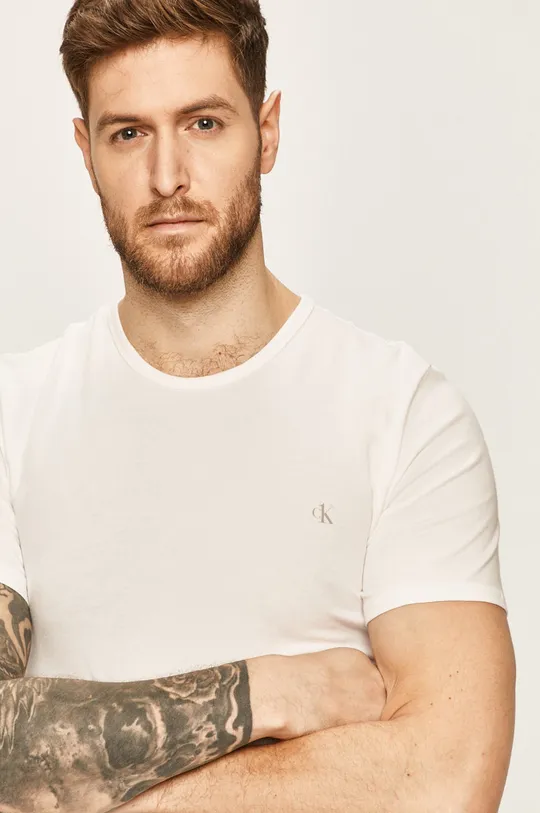 bijela Calvin Klein Underwear - Majica (2 pack) Muški